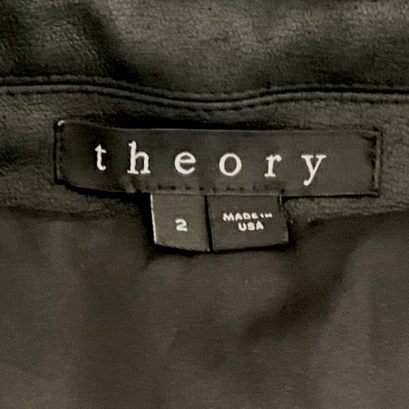 Theory Leandria Leather Trim Tuxedo Blazer - 2 - Picture 7 of 7